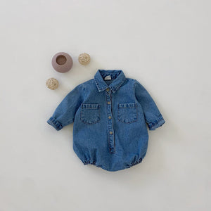 Julian Baby Denim Romper