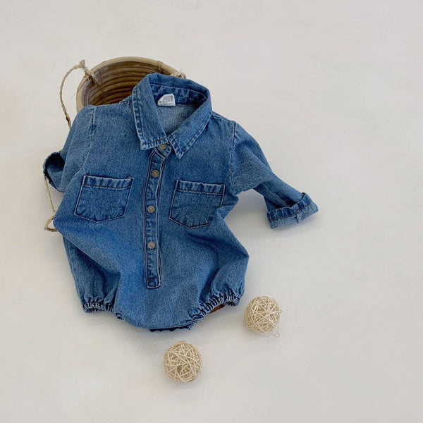 Julian Baby Denim Romper