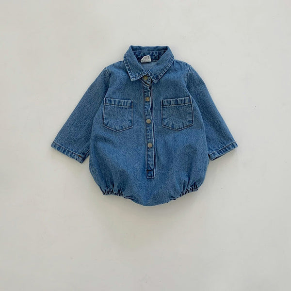 Julian Baby Denim Romper